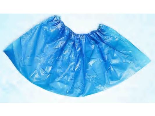 HDPE μίας χρήσης κάλυψη παπουτσιών με το άσπρο γαλαζοπράσινο χρώμα 41cm μέγεθος 45cm