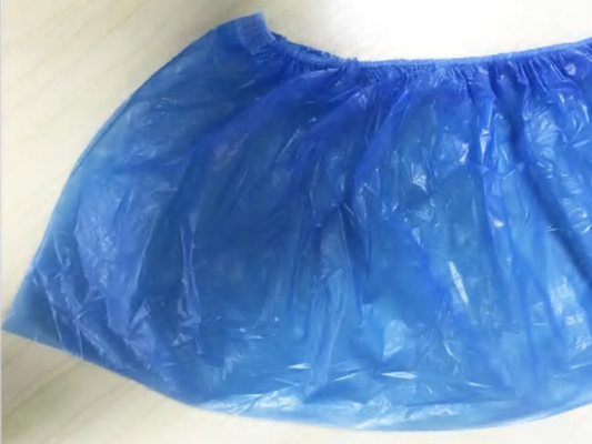HDPE μίας χρήσης κάλυψη παπουτσιών με το άσπρο γαλαζοπράσινο χρώμα 41cm μέγεθος 45cm