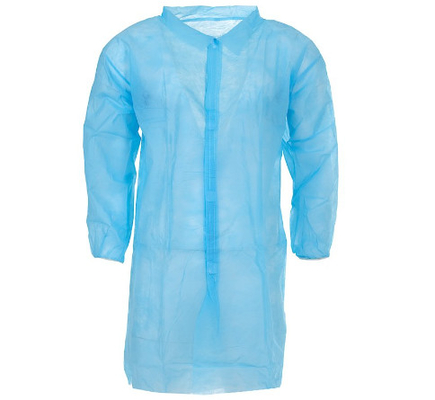 2XL αδιάβροχη μίας χρήσης εργαστηριακή εσθήτα με την περάτωση Velcro